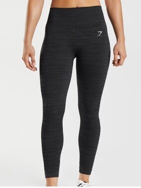GYMSHARK ADAPT MARL SEAMLESS LEGGINGS - Black XXL